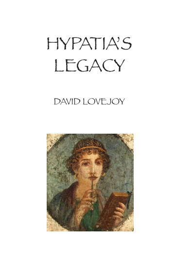 This is the product image for Hypatia's Legacy. Detail: Lovejoy,D. Product ID: 9781715233037.
 
				Price: $29.95.