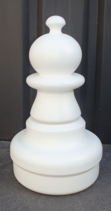 This is the product image for Large Giant Chess Pawn White. Detail: XTRAS. Product ID: GCHESSPW.
 
				Price: $49.00.