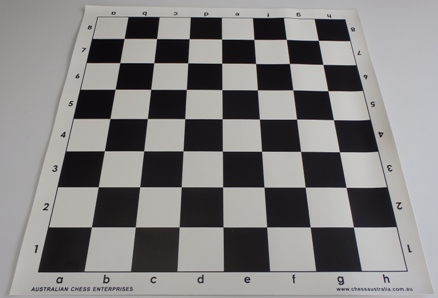 This is the product image for Chess Board - Black Vinyl. Detail: CHESS BOARD. Product ID: PCB4BL.
 
				Price: $7.50.