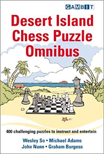 This is the product image for Desert Island Chess Puzzle Omnibus. Detail: Nunn,J & So, W & Adams, M. Product ID: 9781911465652.
 
				Price: $24.95.