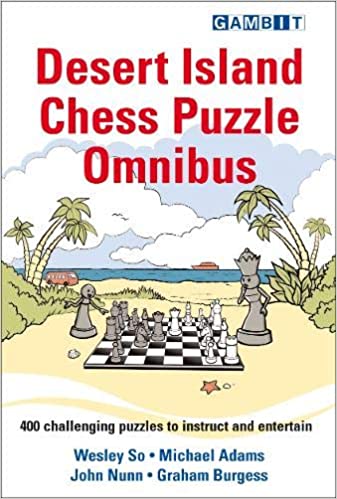 This is the product image for Desert Island Chess Puzzle Omnibus. Detail: Nunn,J & So, W & Adams, M. Product ID: 9781911465652.
 
				Price: $24.95.