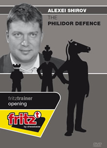 This is the product image for The Philidor Defence. Detail: 1 E4 OPENINGS. Product ID: CBFT-SOPDDVD.
 
				Price: $19.95.