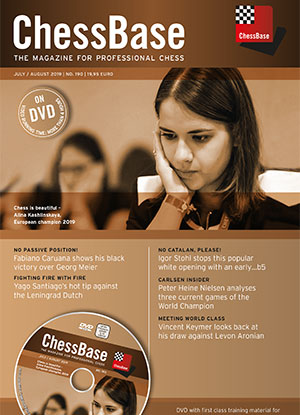 This is the product image for Chessbase Magazine 190 DVD. Detail: CHESSBASE. Product ID: CBM190.
 
				Price: $29.95.