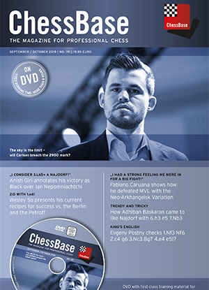 This is the product image for Chessbase Magazine 191 DVD. Detail: CHESSBASE. Product ID: CBM191.
 
				Price: $29.95.