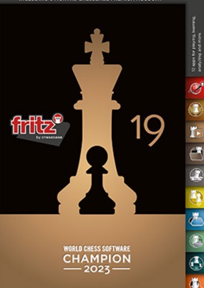 This is the product image for Fritz 19- DVD. Detail: CHESSBASE. Product ID: FRITZDVD19.
 
				Price: $119.99.