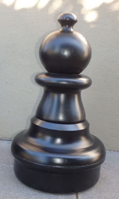 This is the product image for Large Giant Pawn Black. Detail: SPARES. Product ID: GCHESSPB.
 
				Price: $35.00.