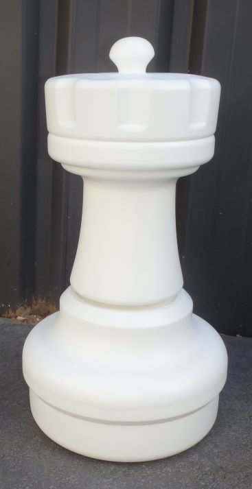 This is the product image for Large Giant Rook White. Detail: SPARES. Product ID: GCHESSRW.
 
				Price: $50.00.