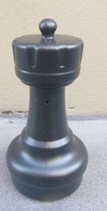 This is the product image for Small Giant Rook (Black). Detail: SPARES. Product ID: GSCHESSRB.
 
				Price: $19.95.