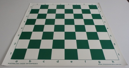 This is the product image for Chess Board - Green and white vinyl. Detail: CHESS BOARD. Product ID: PCB4GREEN.
 
				Price: $8.50.