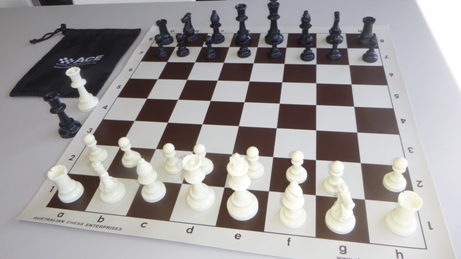 This is the product image for School Chess Set Special. Detail: SCHOOL SET BUNDLES. Product ID: PCSBROWN.
 
				Price: $22.50.