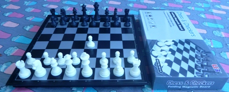 This is the product image for Magnetic Chess/Checkers Medium. Detail: TRAVELLING. Product ID: TCS2.
 
				Price: $24.95.